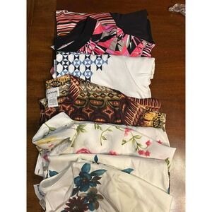 Bon Worth Womens Tops Lot 6 Floral Geometric Blouses Boho geannycore retro Y2K
